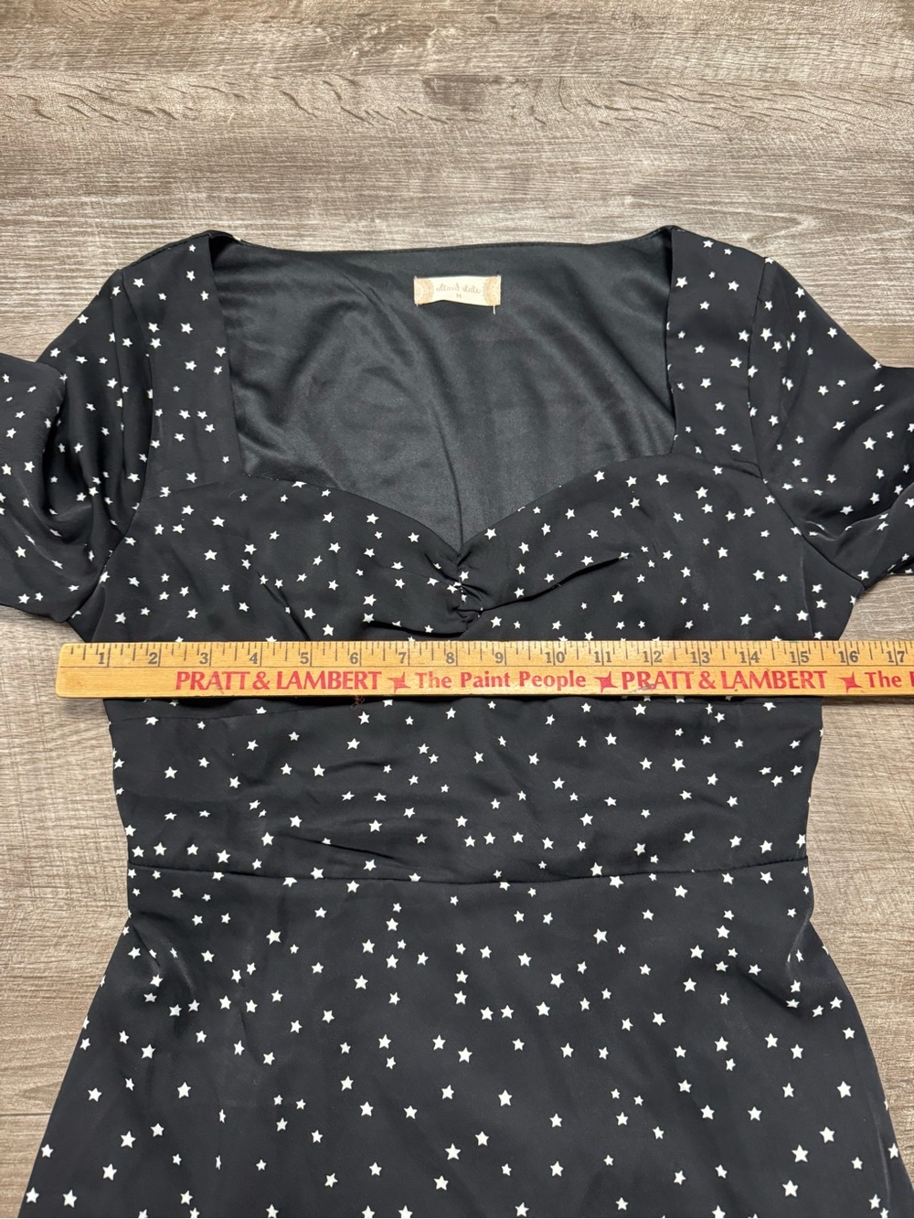 Altard State Long Sleeve Black Dress with White Stars Size Medium - Picture 5 of 8